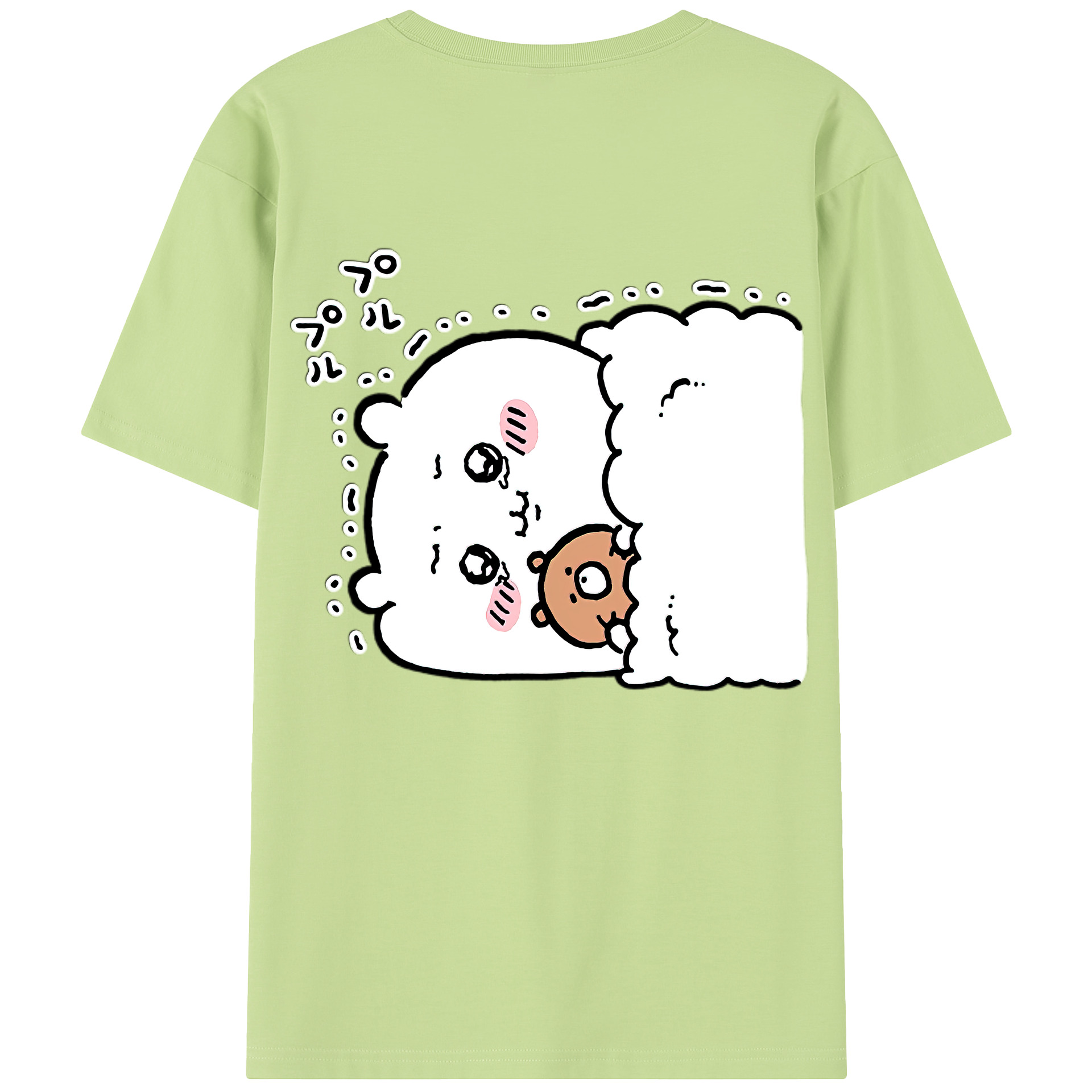 （画像用） ちいかわ ちいかわ Chii-kawa chiikawa 綿100％半袖Tシャツ（背面プリント）